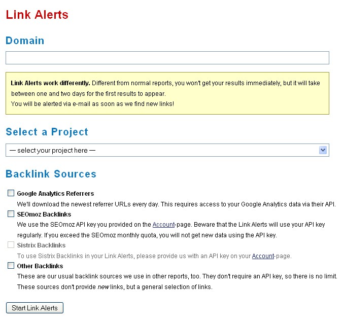 link alerts